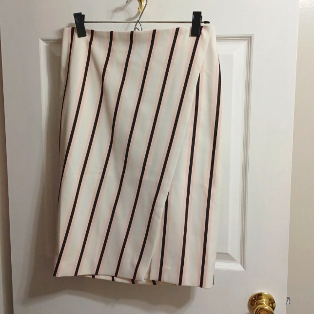 WHBM Stripe Pencil Skirt